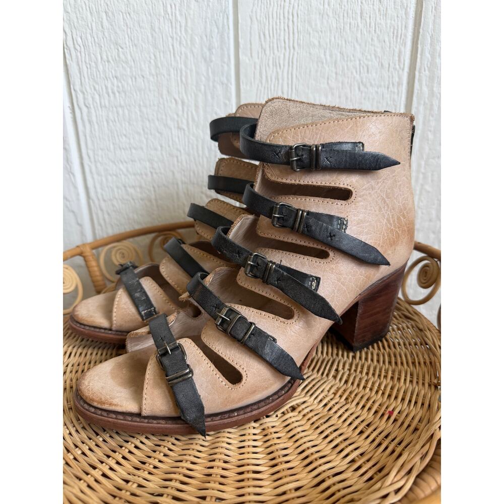 Freebird Quinn Leather Booties Sandals Size 10
